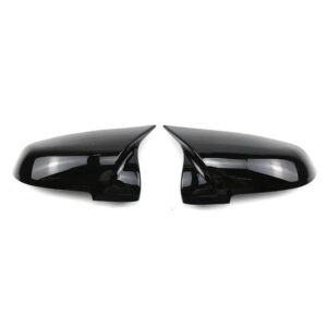 Motokrafta Gloss Black Side Mirror Covers – Compatible with BMW 5 Series F10 LCI (2014–2017) | 3M Tape Pasting Style Wing Mirror Caps