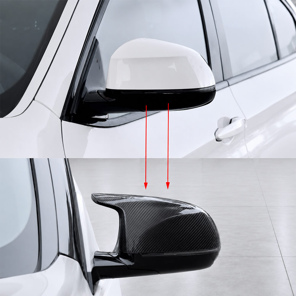 Motokrafta Carbon Fiber Style Side Mirror Covers – Compatible with BMW X3 F25 (2014–2018) | Wing Mirror Caps - Image 2