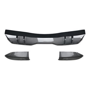 Motokrafta M Sport Style Rear Bumper Lip Diffuser – Compatible with BMW X5 G05 (2019–2023) | Carbon Fiber Look Splitter Skirts with Flag Details