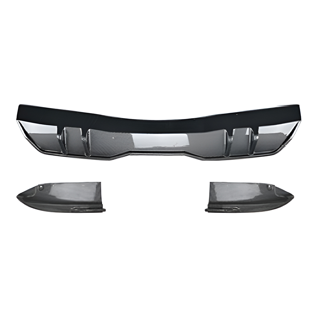 Motokrafta M Sport Style Rear Bumper Lip Diffuser – Compatible with BMW X5 G05 (2019–2023) | Carbon Fiber Look Splitter Skirts with Flag Details