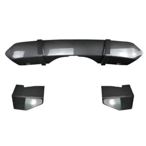 Motokrafta M Sport Style Rear Bumper Lip Diffuser – Compatible with BMW X5 F15 (2014–2018) | Carbon Fiber Look Splitter Skirts with Flag Spoiler