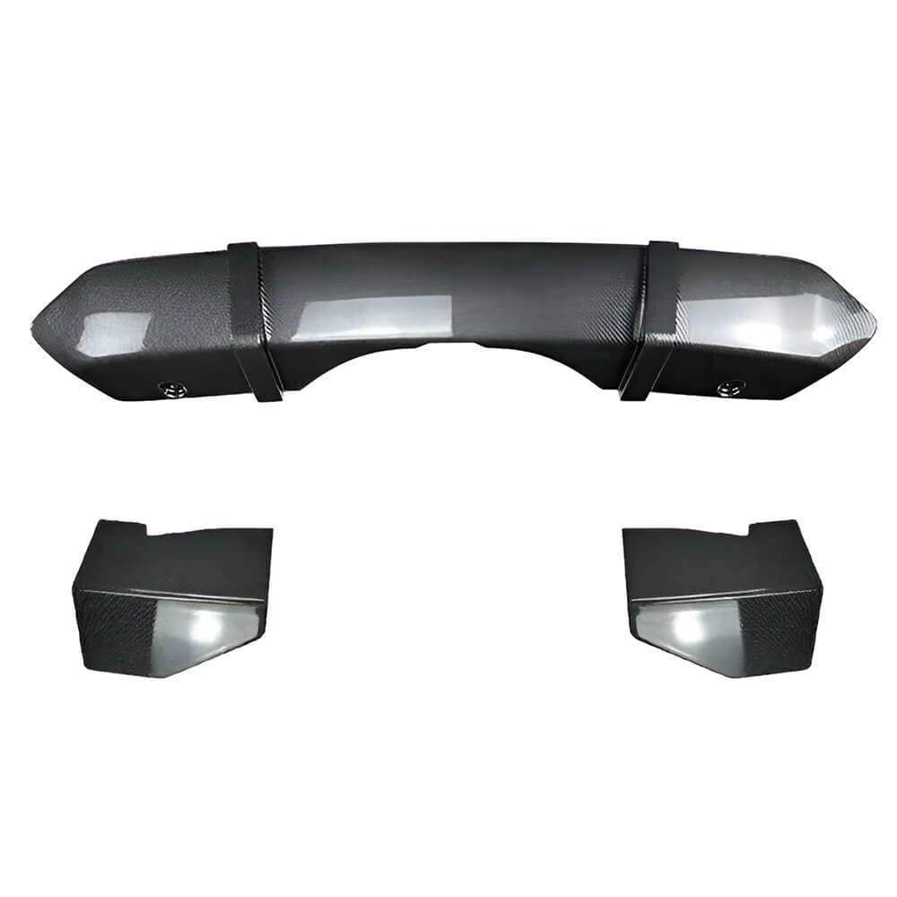 Motokrafta M Sport Style Rear Bumper Lip Diffuser – Compatible with BMW X5 F15 (2014–2018) | Carbon Fiber Look Splitter Skirts with Flag Spoiler
