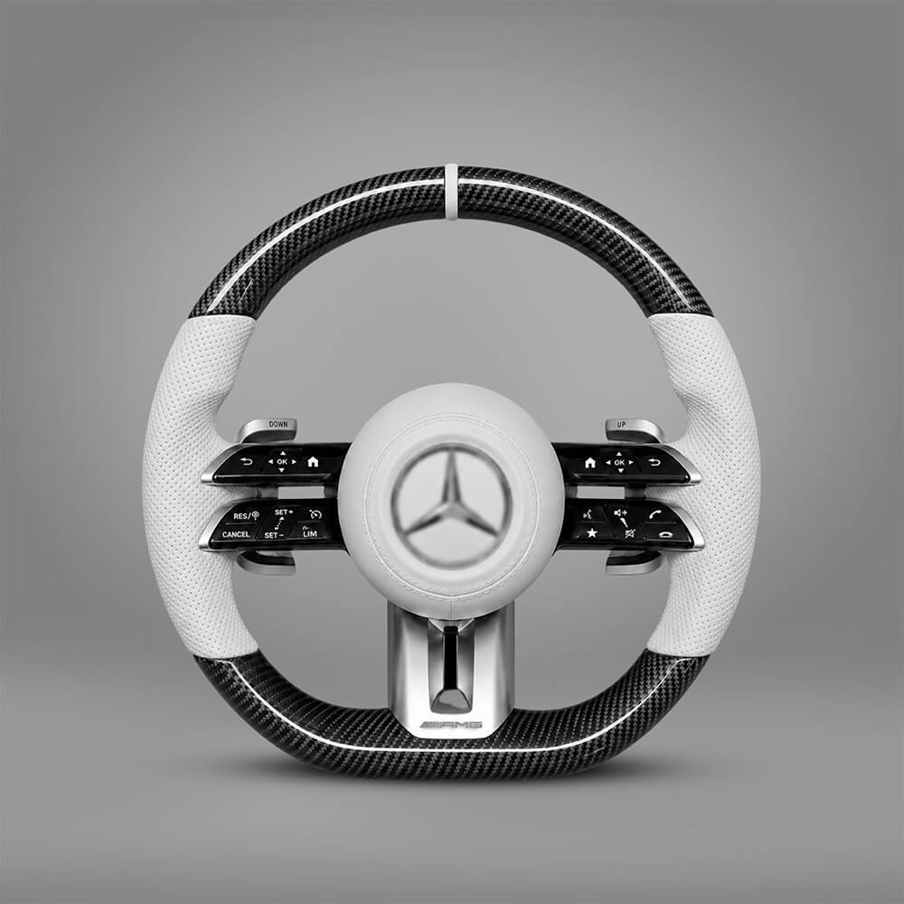Motokrafta Carbon Finish Steering Wheel - Compatible With A Class (2015+) | Sport Style Upgrade