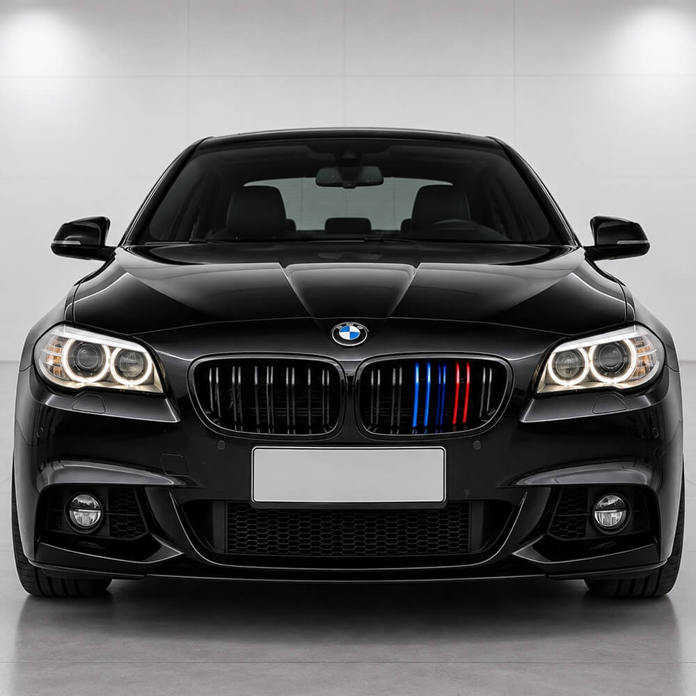 Motokrafta Performance Front Kidney Grille – Compatible with BMW 5 Series F10/F18 (2010–2017) Gloss Black Replacement Grill Set - Image 2