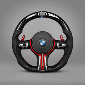 Motokrafta Carbon Finish Steering Wheel With RPM Meter - Compatible With BMW X1 Model (2012 - 2020) | Performance Upgrade