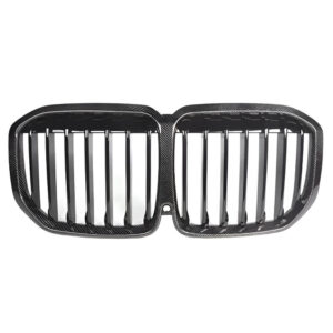 Motokrafta Carbon Fiber Style Front Kidney Grille – Compatible with BMW X7 G07 (2019–2022) Front Bumper Grill Replacement