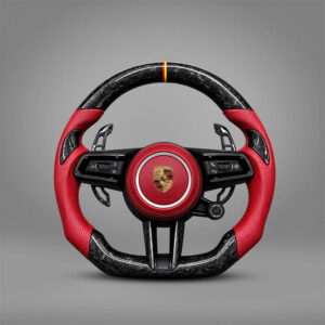 Motokrafta Carbon Finish Steering Wheel - Compatible With Porsche Cayenne Model (2010+) | Performance Upgrade