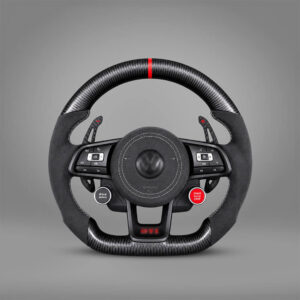 Motokrafta Carbon & Alcantara Steering Wheel – Compatible With Volkswagen Vento (2010 & Above) | Aftermarket Performance Upgrade