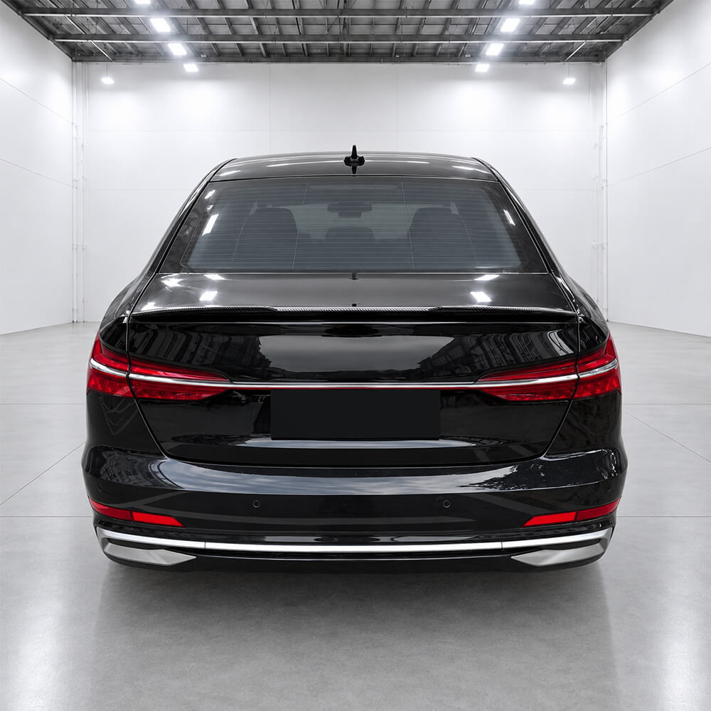 Motokrafta M4 Style Glossy Black Rear Trunk Wing Spoiler – Compatible with Audi A6/S6 C8 (2018–2025) | Boot Lip Rear Wing - Image 2