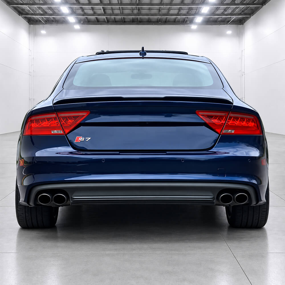 Motokrafta Glossy Black Trunk Lip Rear Spoiler – Compatible with Audi A7 (2012–2018) | Boot Lip Spoiler - Image 2