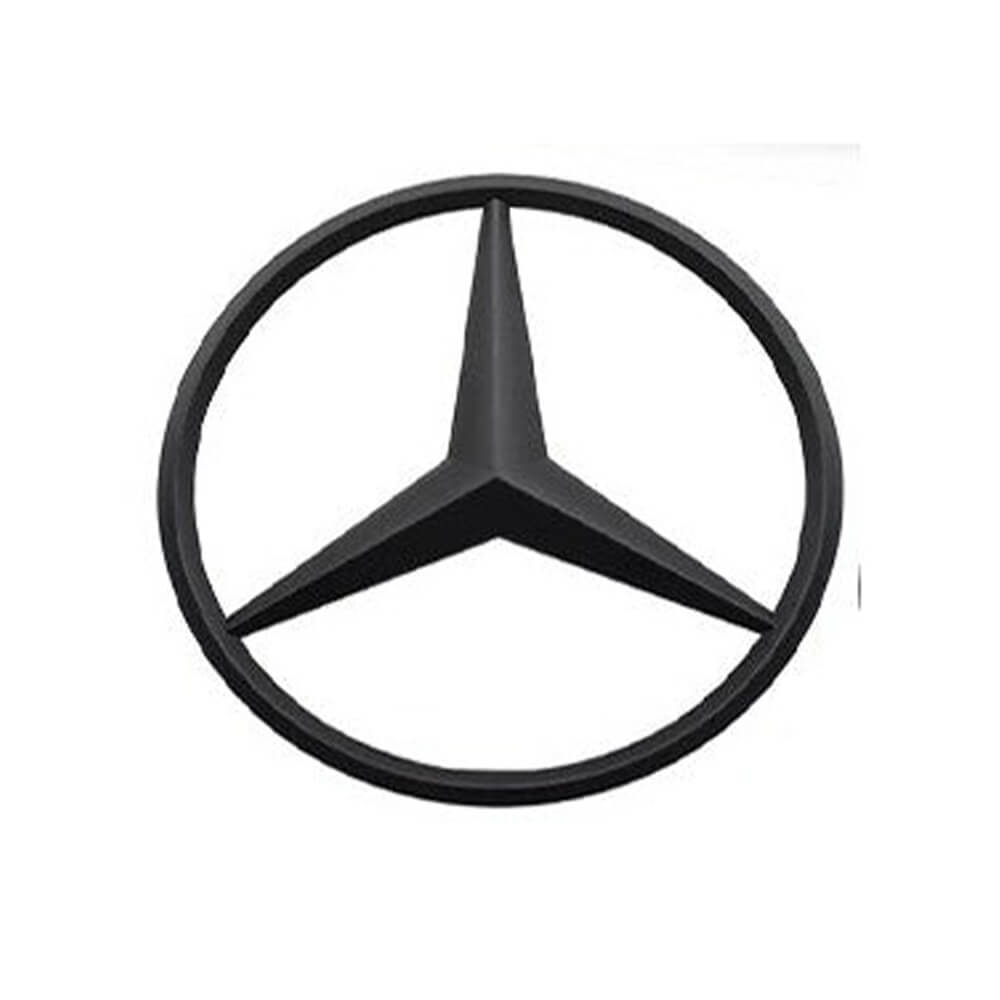 Motokrafta 82mm Matt Black Rear Trunk Badge Emblem Logo – Compatible with Mercedes-Benz | Boot Logo Sticker