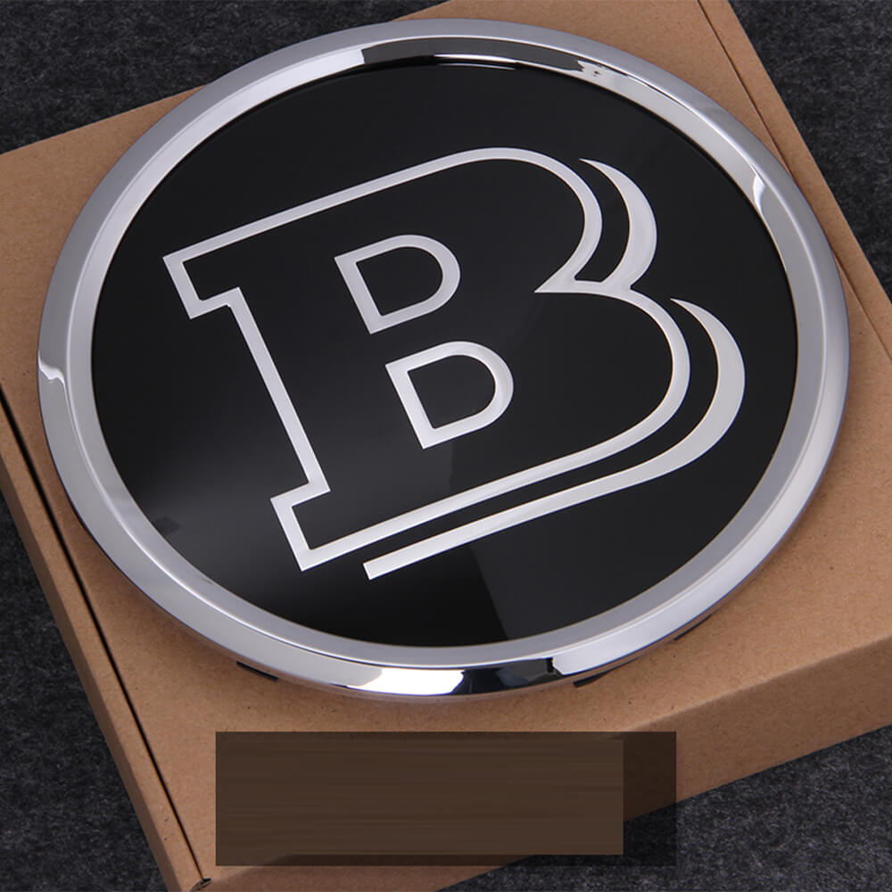 Motokrafta 18.5cm Brabus Style Flat Logo Badge Emblem Sticker – Compatible with Mercedes-Benz | Glass Mirror Grill Emblem