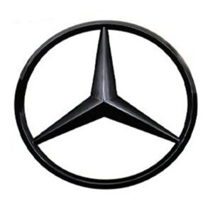 Motokrafta 90mm Glossy Black Rear Trunk Logo Badge Emblem – Compatible with Mercedes-Benz | Boot Letter Logo Sticker
