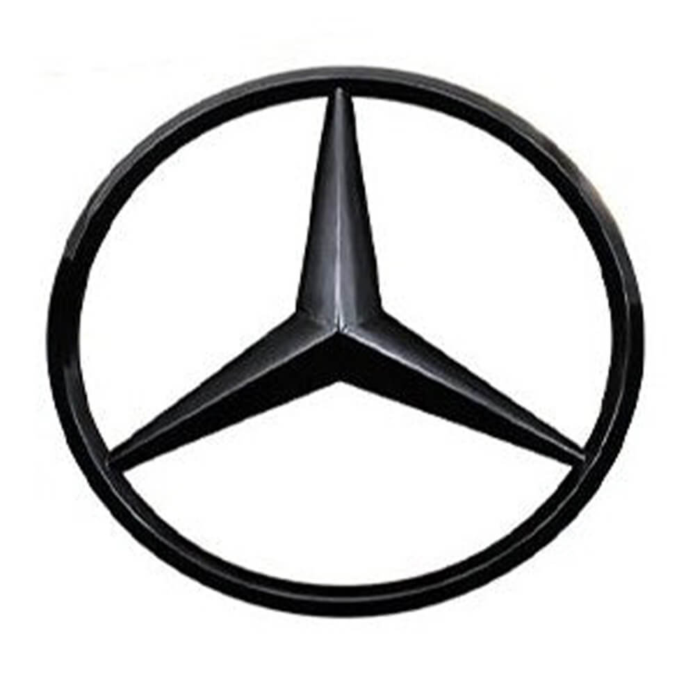 Motokrafta 90mm Glossy Black Rear Trunk Logo Badge Emblem – Compatible with Mercedes-Benz | Boot Letter Logo Sticker