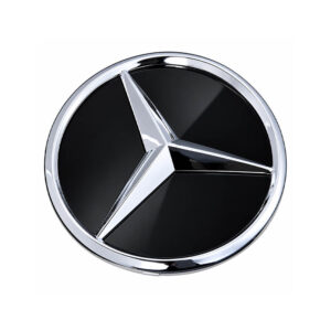 Motokrafta 18.5cm Flat Grill Glass Mirror Logo Badge Emblem Sticker – Compatible with Mercedes-Benz | Letter Logo Emblem
