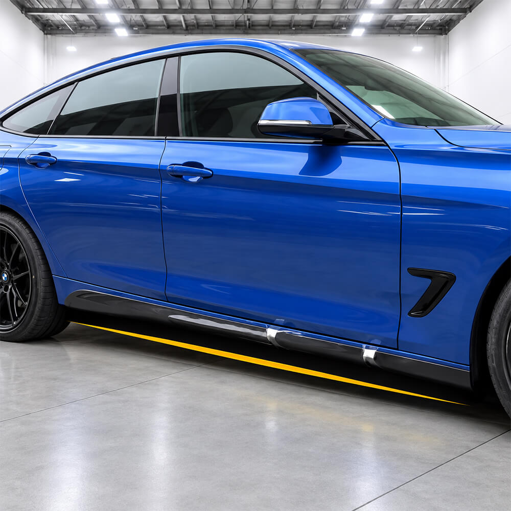 Motokrafta MP MT M Performance M Tech M Sport Gloss Black Side Skirt Extension – Compatible with BMW 3 Series GT F34 (2012–2018) | Side Skirt Lip - Image 2