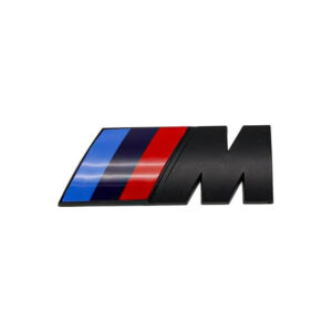 Motokrafta M Sport Style Black Logo Badge Emblem Letter 73×26mm – Compatible with BMW| Performance Badge