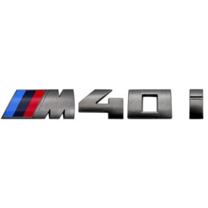 Motokrafta M Sport M40i Style Chrome Logo Badge Emblem – Compatible with BMW | Performance Letter Badge