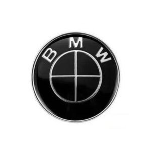 Motokrafta 74mm Black Hood Trunk Badge Emblem Logo – Compatible with BMW | Front Rear Bonnet Boot Badge