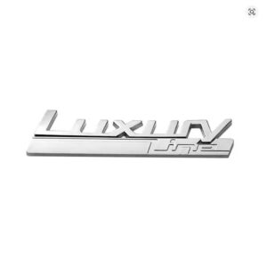 Motokrafta Luxury Line Style Chrome Logo Badge Emblem Letter – Compatible with BMW | Premium Exterior Badge