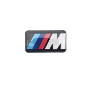 Motokrafta M Sport Logo Badge Emblem Sticker 17×9.5mm – Compatible with BMW  | Steering & Alloy Wheel Rim Badge