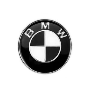 Motokrafta 95mm Black Hood Trunk Badge Emblem Logo – Compatible with BMW 3, 5, 7 Series, Z4, X1, X2, X3, X4, X5, X6 & X7 | Front Rear Bonnet Boot Badge
