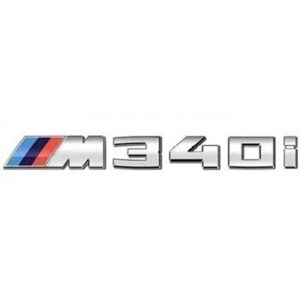 Motokrafta M Sport M340i Style Chrome Logo Badge Emblem Letter – Compatible with BMW | Performance Badge