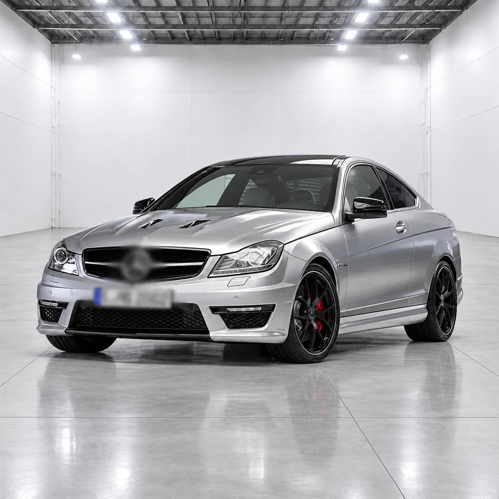 Motokrafta C63 AMG Style Black Side Skirt Splitter Running Board – Compatible with Mercedes-Benz C-Class W204 (2011–2014) | Side Skirt Extension - Image 2