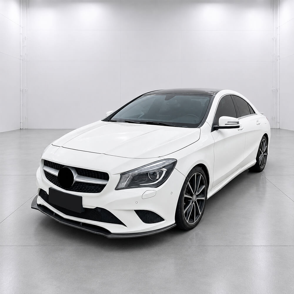 Motokrafta Glossy Black Front Bumper Lip Splitter – Compatible with Mercedes-Benz CLA W117/C117 (2013–2015) | Skirts & Flag Canards