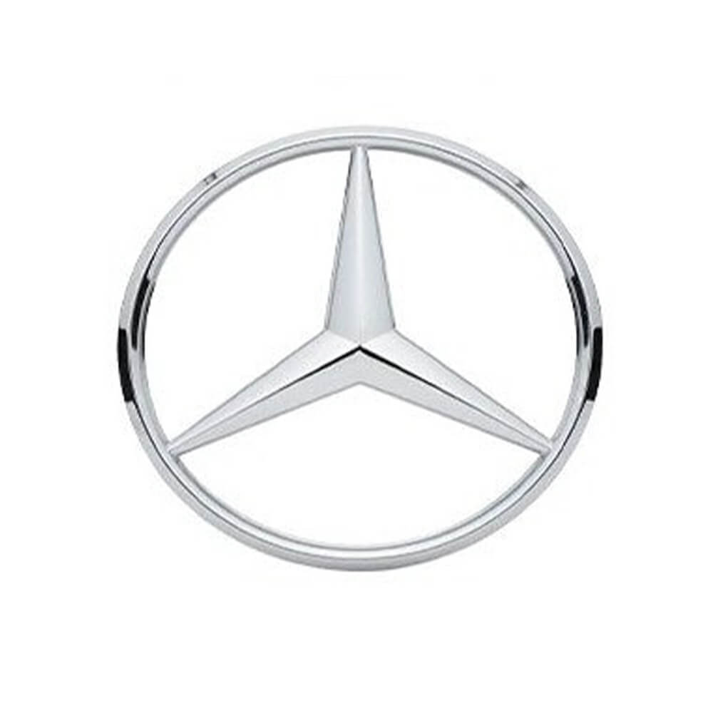 Motokrafta 90mm Chrome Rear Trunk Logo Badge Emblem Sticker – Compatible with Mercedes-Benz | Boot Letter Badge