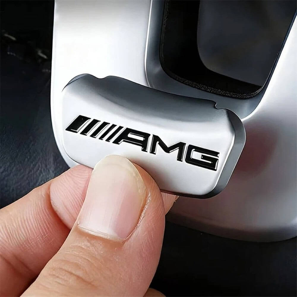 Motokrafta 5cm Steering Wheel Trim Cover Logo Badge Emblem Sticker – Compatible with Mercedes-Benz| Steering Wheel Letter Badge