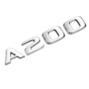 Motokrafta  A200 Chrome Trunk Letters Emblem Logo Badge – Compatible with Mercedes-Benz | Boot Decal Sticker
