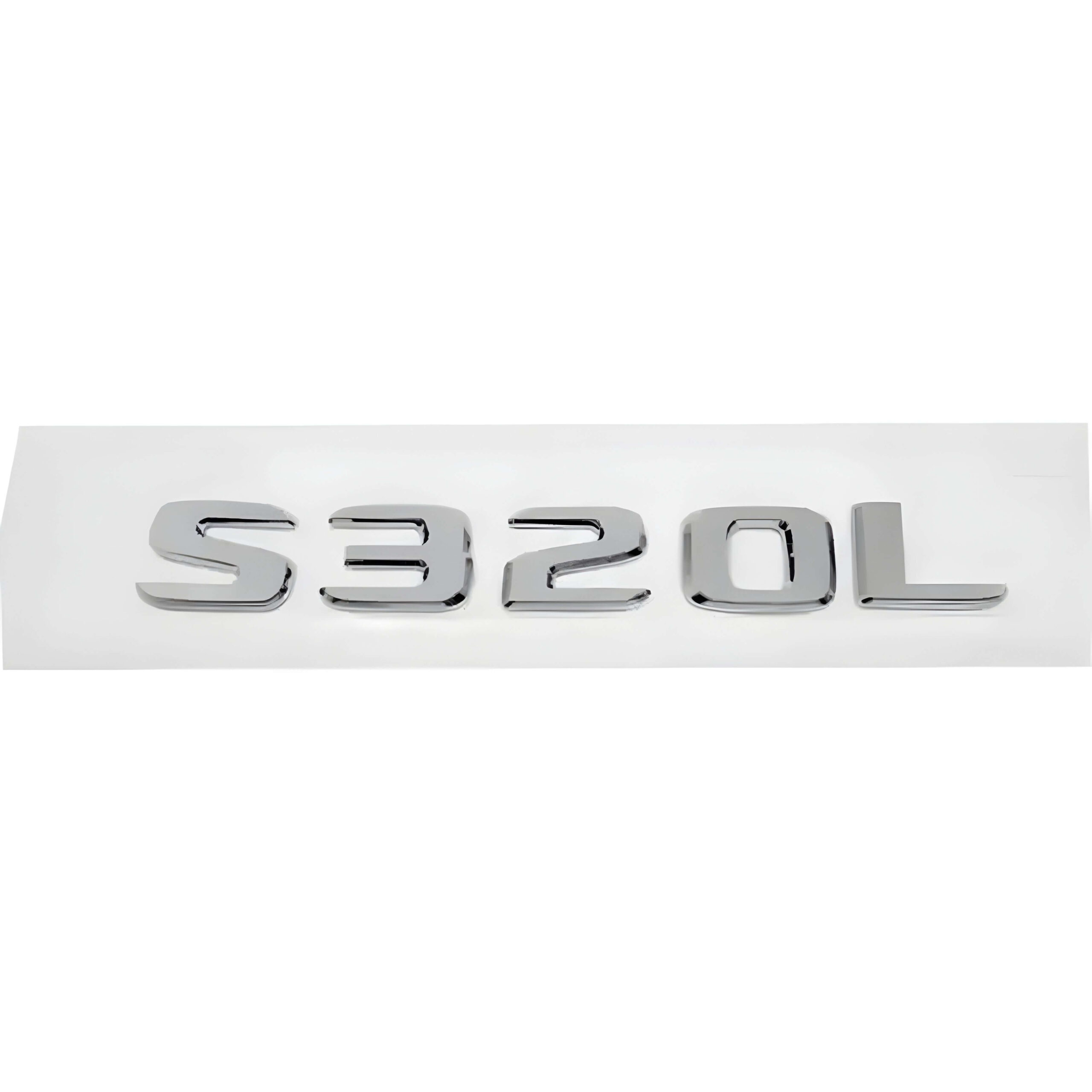 Motokrafta S320 Chrome Trunk Letters Emblem Logo Badge – Compatible with Mercedes-Benz | Boot Decal Sticker
