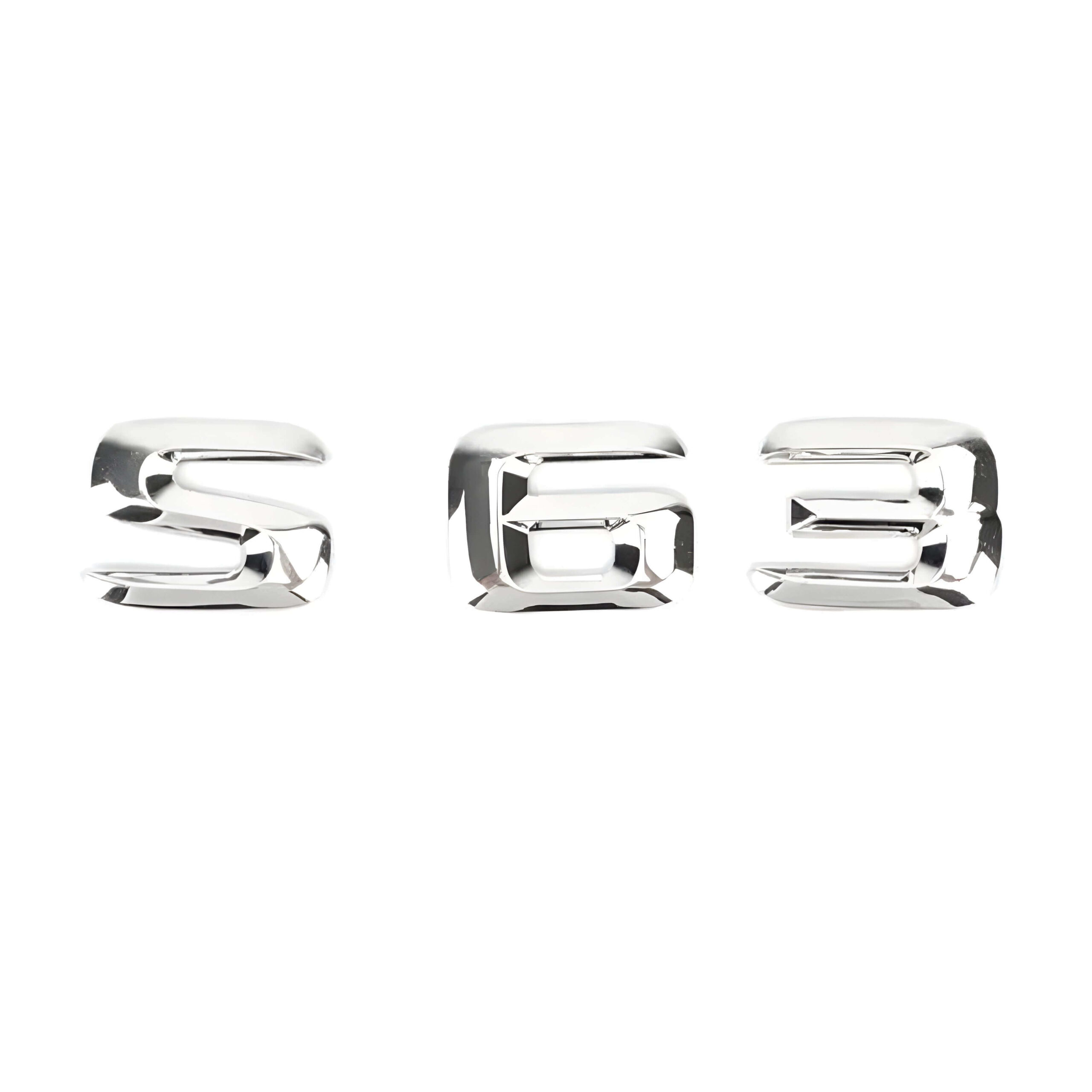 Motokrafta S63 Chrome Trunk Letters Emblem Logo Badge – Compatible with Mercedes-Benz | Boot Decal Sticker