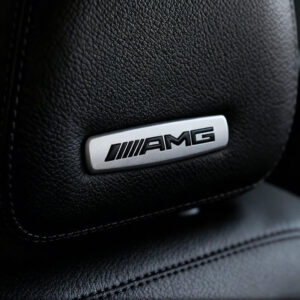 Motokrafta Brabus Style Interior Seat Logo Badge Emblem Sticker – Compatible with Mercedes-Benz| Seat Interior Letter Badge