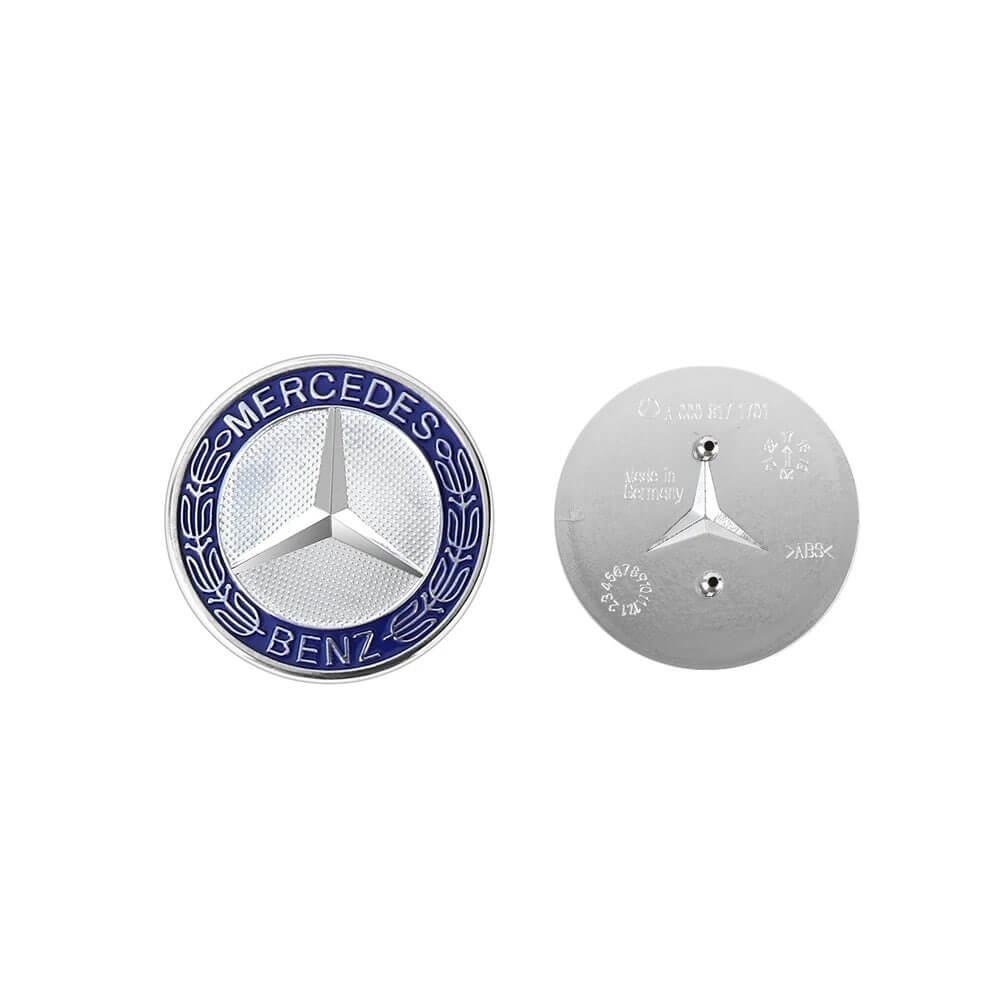 Motokrafta 55mm Blue Front Bonnet Hood Badge Emblem Logo – Compatible with Mercedes-Benz | Grill Logo Sticker