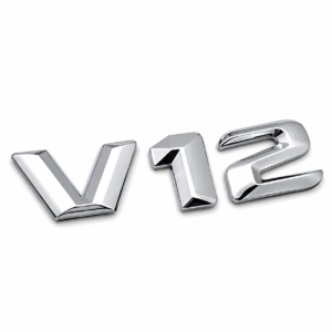 Motokrafta  V12 Letter Logo Badge Emblem Sticker – Compatible with Mercedes-Benz | Trunk Boot Decal