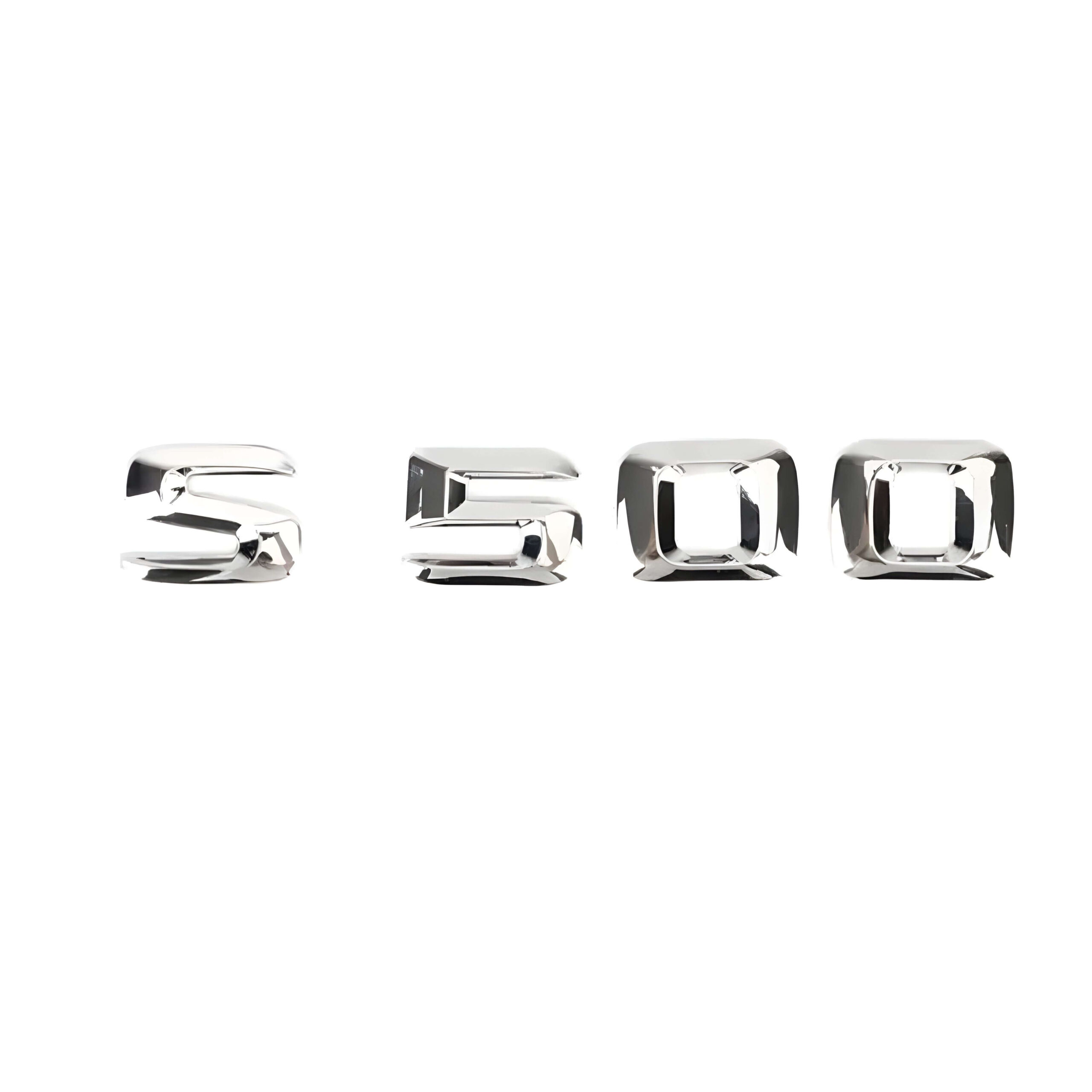 Motokrafta S500 Chrome Trunk Letters Emblem Logo Badge – Compatible with Mercedes-Benz | Boot Decal Sticker