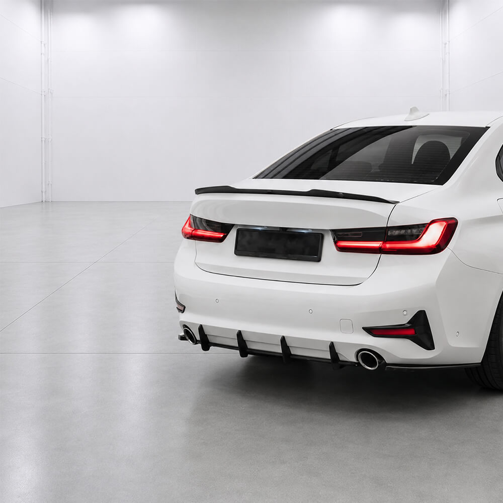Motokrafta M Sport Style Rear Bumper Diffuser Splitter – Compatible with BMW 3 Series G20 Pre-Facelift (2019–2023) | Rear Lip Spoiler - Image 2