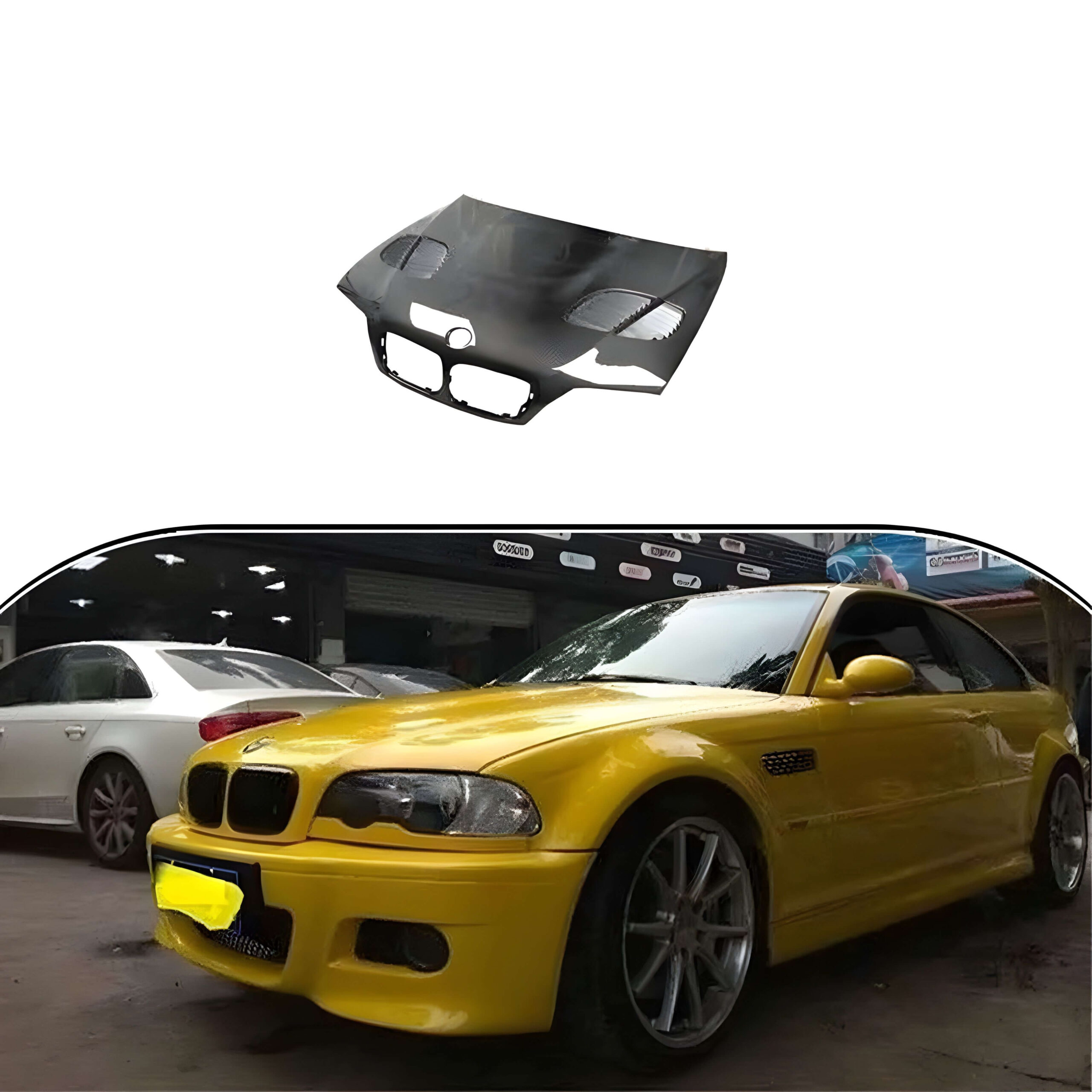 Motokrafta Real Carbon Fiber Front Bonnet Hood – Compatible with BMW 3 Series E46 (1999–2005) | Performance Carbon Front Hood - Image 2