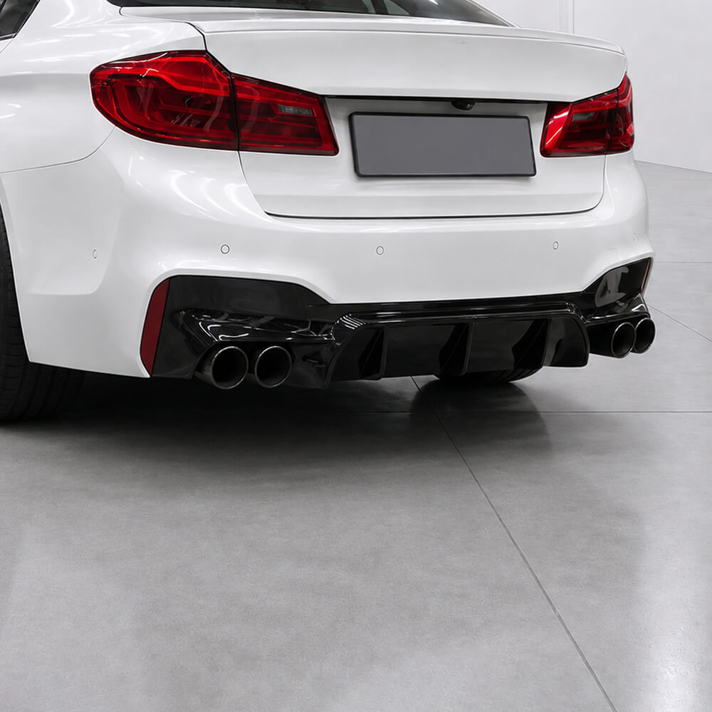 Motokrafta M5 CS Style Carbon Fiber Rear Bumper Lip Diffuser – Compatible with BMW 5 Series G30 LCI (2021+) | M Sport M Performance - Image 2