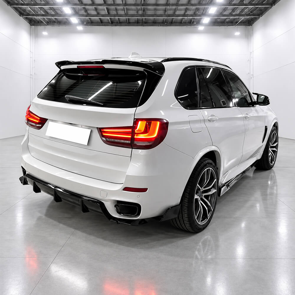 Motokrafta M Sport Style Glossy Black Side Skirts Running Board Side Lip – Compatible with BMW X5 F15 (2014–2018) | Side Skirt Extension - Image 2