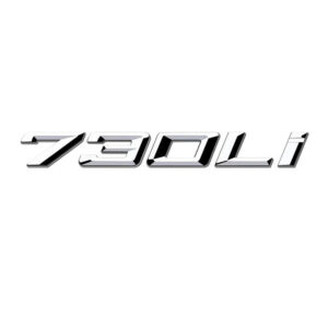 Motokrafta 730Li Chrome Badge Emblem Logo Letter – Compatible with BMW 7 Series | Rear Trunk Boot Badge