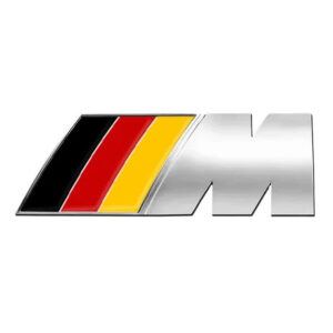 Motokrafta M Sport Yellow Logo Badge Emblem Letter 73×28mm – Compatible with BMW | M Sport Badge