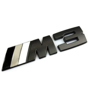 Motokrafta M Sport M3 Style Black Logo Badge Emblem 120×27mm – Compatible with BMW | Performance Badge