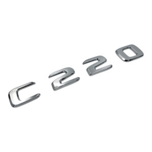 Motokrafta Chrome Trunk Letters Emblem Logo Badge – Compatible with Mercedes-Benz C220 | Boot Decal Sticker