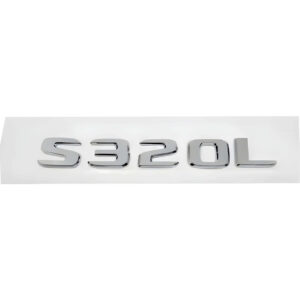 Motokrafta S320 Chrome Trunk Letters Emblem Logo Badge – Compatible with Mercedes-Benz S-Class | Rear Boot Decal Sticker Replacement