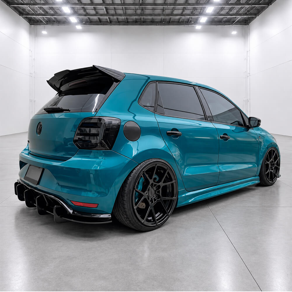 Motokrafta Batman Style Glossy Black Roof Wing Rear Spoiler – Compatible with Volkswagen Polo (2010–2023) | Roof-Mounted Rear Wing - Image 2