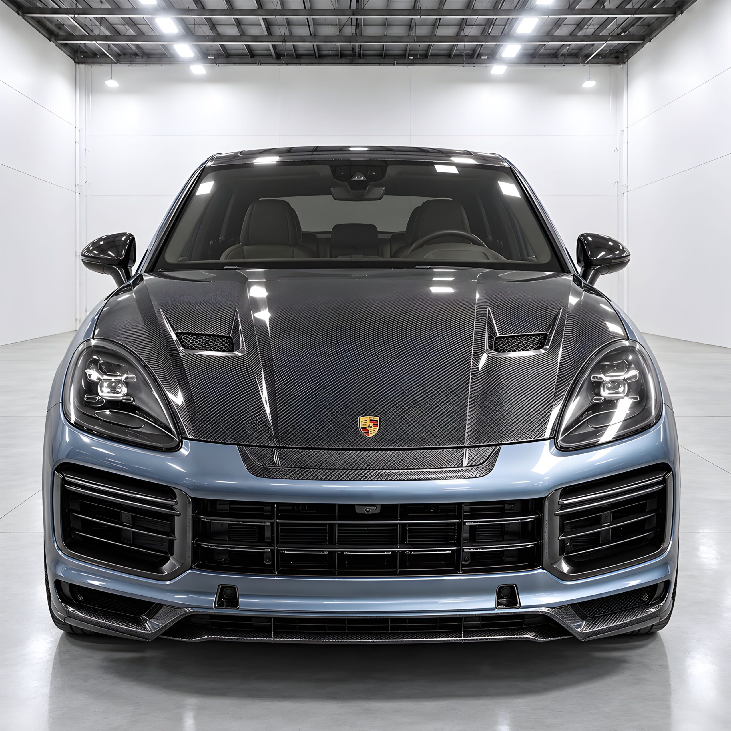Motokrafta Real Carbon Fiber Front Bonnet Hood – Compatible with Porsche Cayenne (2018–2023) | Performance Carbon Front Hood - Image 2