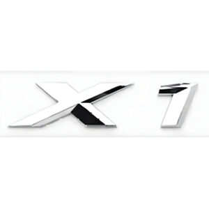 Motokrafta BMW X1 Chrome Badge Emblem Logo Letter – Compatible with BMW | Rear Trunk Boot Nameplate